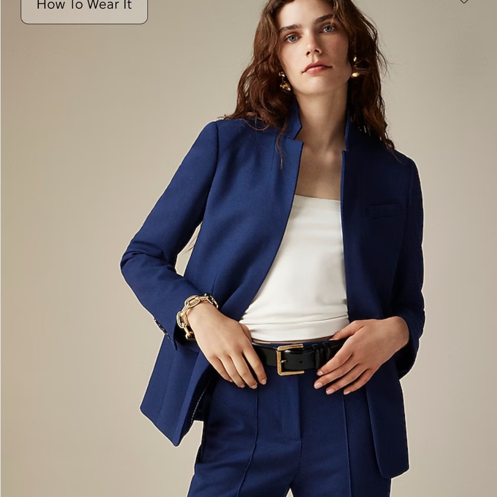 J. Crew Petite Regent Blue Blazer in Four Season Stretch